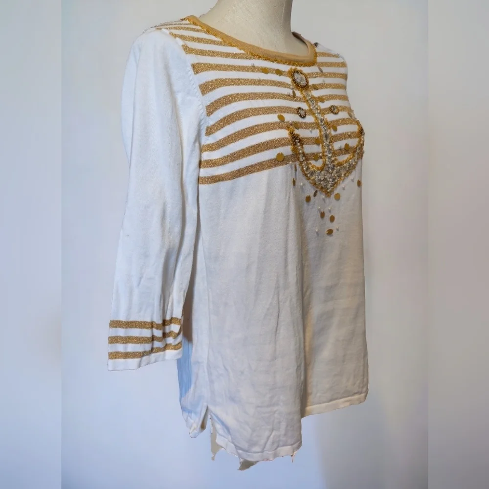 Quacker Factory Women's Anchor Top [M] - Picture 3 of 3